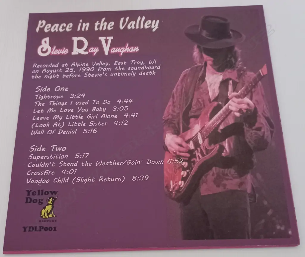 Stevie Ray Vaughan, Peace In The Valley (Crimson vinyl) Image 1++